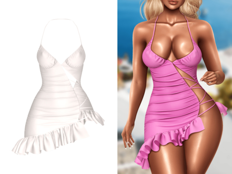 Second Life Marketplace - YALLA ~ Sara Dress [WHITE]